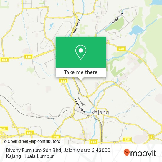 Divony Furniture Sdn.Bhd, Jalan Mesra 6 43000 Kajang map