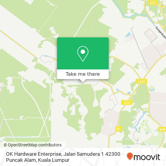 OK Hardware Enterprise, Jalan Samudera 1 42300 Puncak Alam map