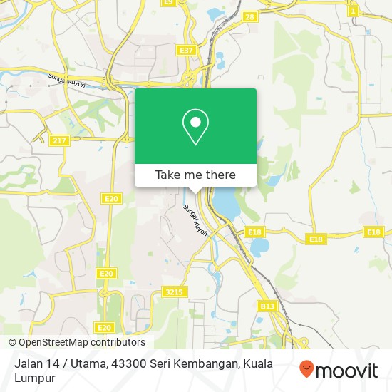 Peta Jalan 14 / Utama, 43300 Seri Kembangan