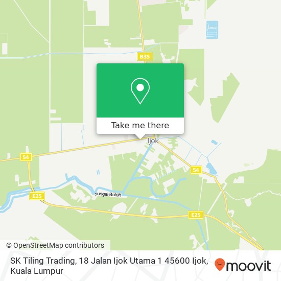 Peta SK Tiling Trading, 18 Jalan Ijok Utama 1 45600 Ijok