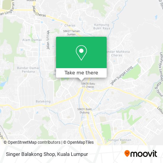 Singer Balakong Shop map