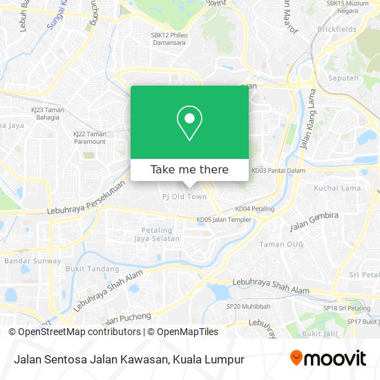 Jalan Sentosa Jalan Kawasan map