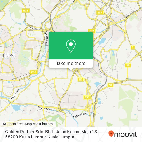 Golden Partner Sdn. Bhd., Jalan Kuchai Maju 13 58200 Kuala Lumpur map