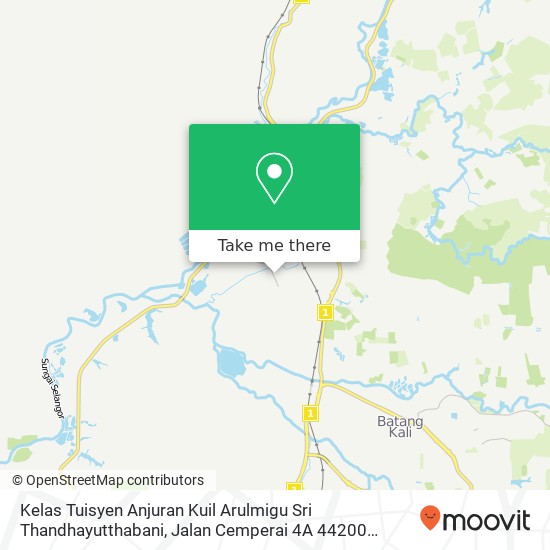 Kelas Tuisyen Anjuran Kuil Arulmigu Sri Thandhayutthabani, Jalan Cemperai 4A 44200 Batang Kali map