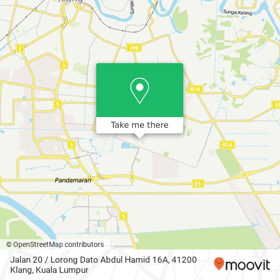 Peta Jalan 20 / Lorong Dato Abdul Hamid 16A, 41200 Klang