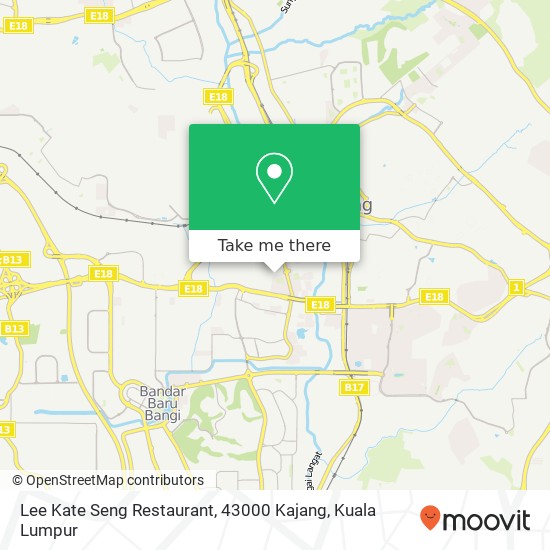 Peta Lee Kate Seng Restaurant, 43000 Kajang