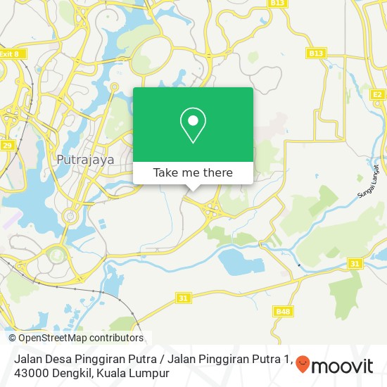Jalan Desa Pinggiran Putra / Jalan Pinggiran Putra 1, 43000 Dengkil map