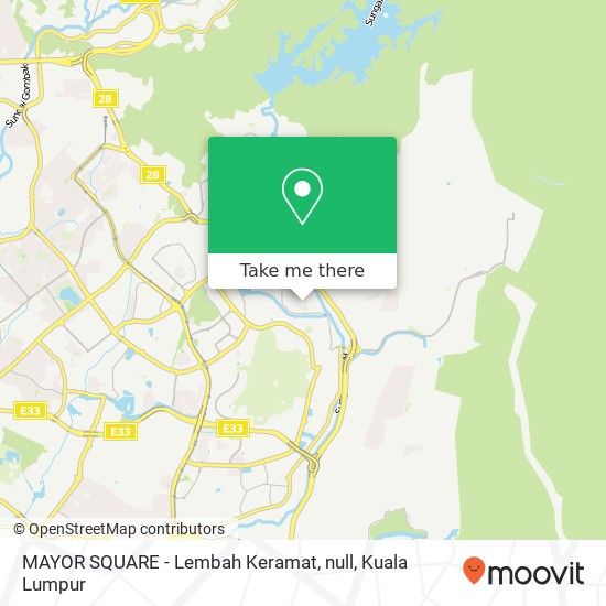 Peta MAYOR SQUARE - Lembah Keramat, null