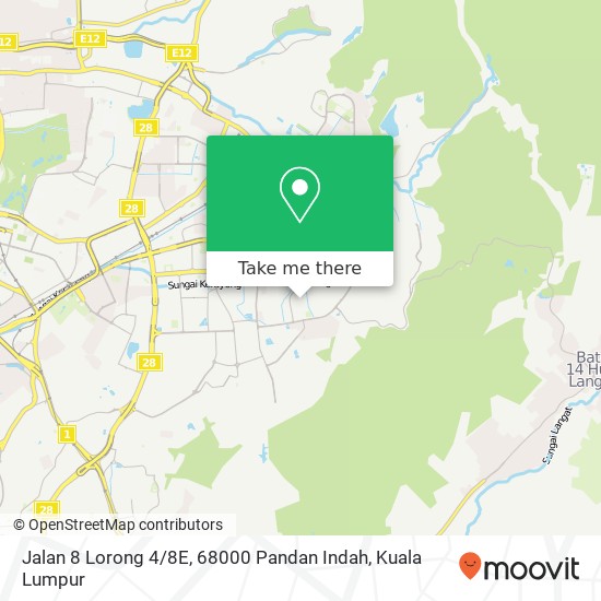 Peta Jalan 8 Lorong 4 / 8E, 68000 Pandan Indah