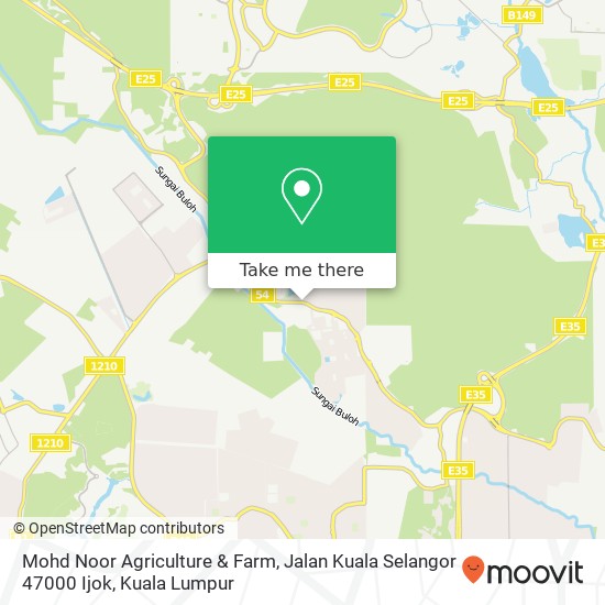 Peta Mohd Noor Agriculture & Farm, Jalan Kuala Selangor 47000 Ijok