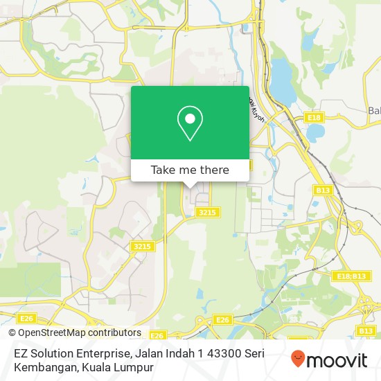 EZ Solution Enterprise, Jalan Indah 1 43300 Seri Kembangan map