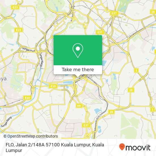 Peta FLO, Jalan 2 / 148A 57100 Kuala Lumpur