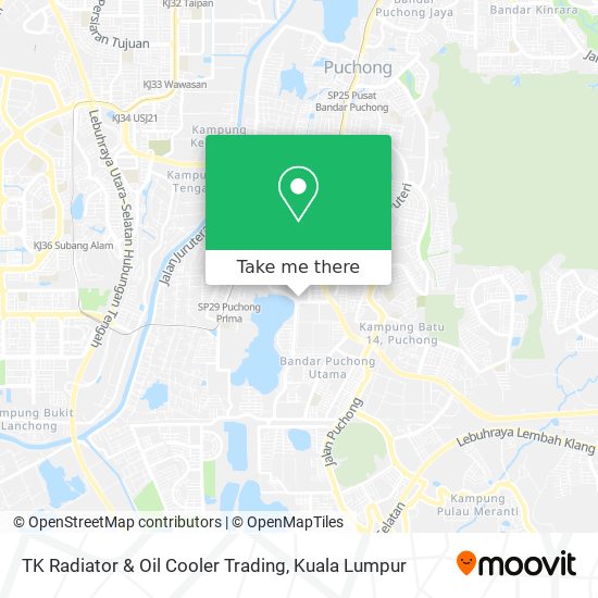 TK Radiator & Oil Cooler Trading map