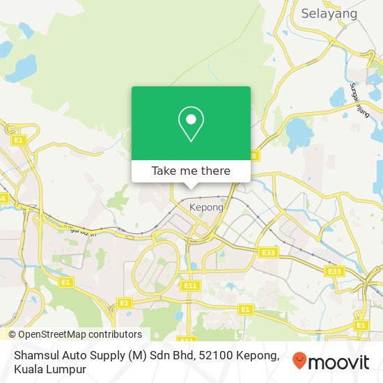 Shamsul Auto Supply (M) Sdn Bhd, 52100 Kepong map