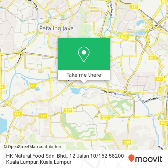 HK Natural Food Sdn. Bhd., 12 Jalan 10 / 152 58200 Kuala Lumpur map