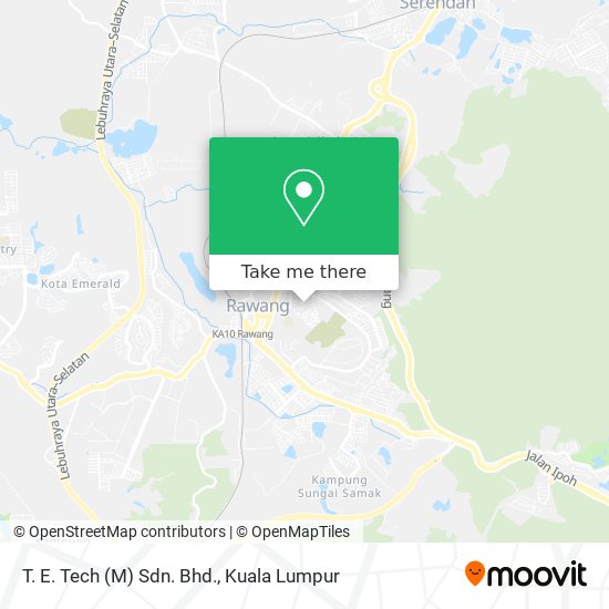 T. E. Tech (M) Sdn. Bhd. map