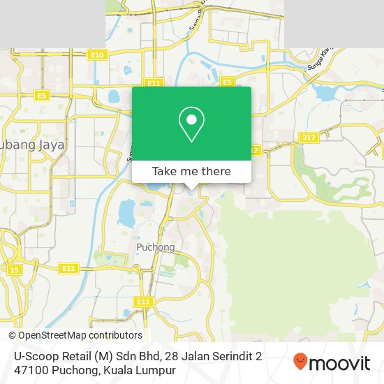 U-Scoop Retail (M) Sdn Bhd, 28 Jalan Serindit 2 47100 Puchong map