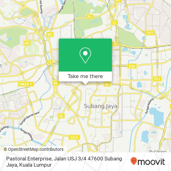 Peta Pastoral Enterprise, Jalan USJ 3 / 4 47600 Subang Jaya