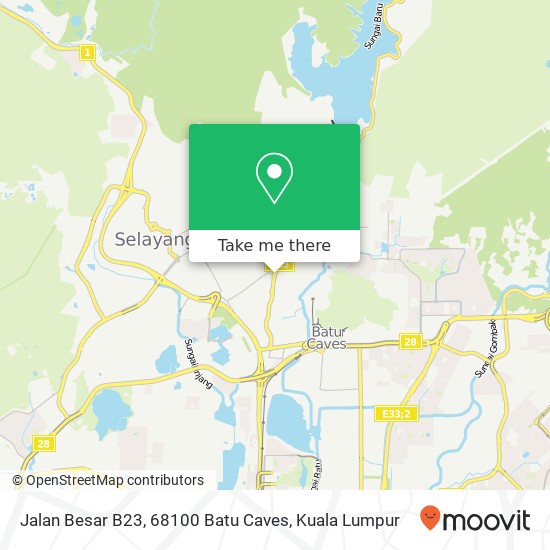 Peta Jalan Besar B23, 68100 Batu Caves