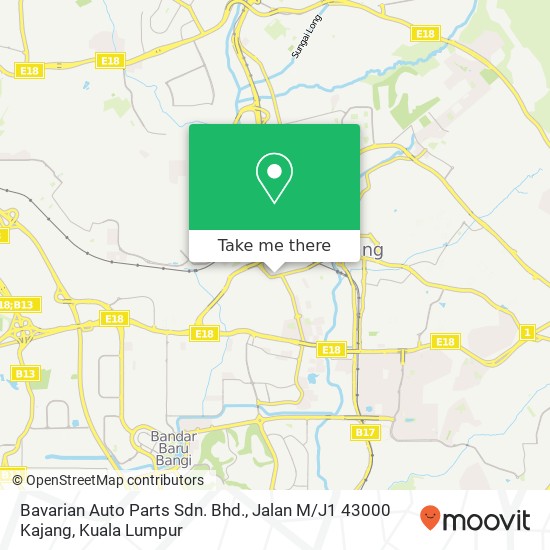 Bavarian Auto Parts Sdn. Bhd., Jalan M / J1 43000 Kajang map