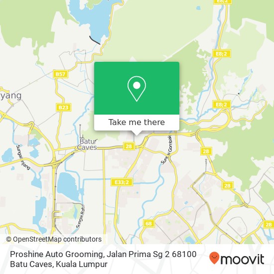 Proshine Auto Grooming, Jalan Prima Sg 2 68100 Batu Caves map