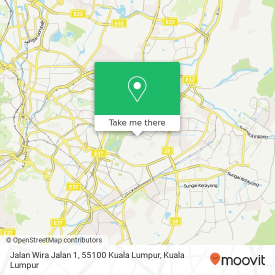 Peta Jalan Wira Jalan 1, 55100 Kuala Lumpur