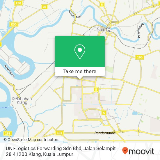 UNI-Logistics Forwarding Sdn Bhd, Jalan Selampit 28 41200 Klang map