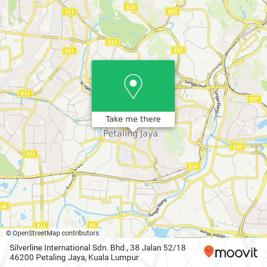 Silverline International Sdn. Bhd., 38 Jalan 52 / 18 46200 Petaling Jaya map