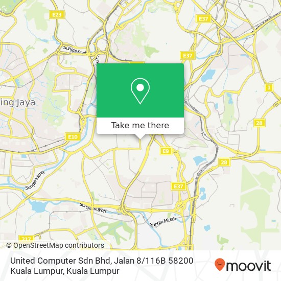 United Computer Sdn Bhd, Jalan 8 / 116B 58200 Kuala Lumpur map