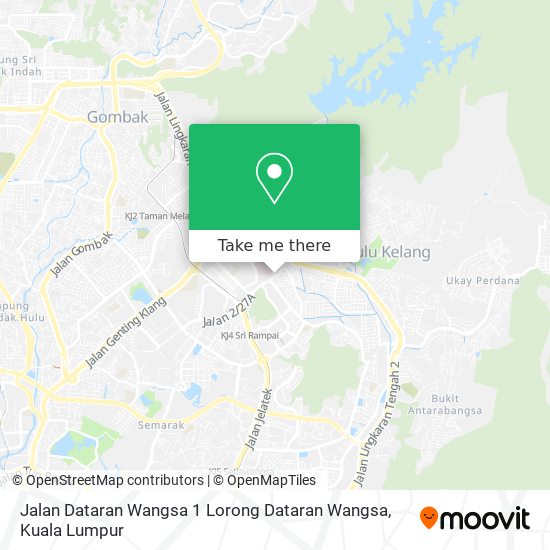 Peta Jalan Dataran Wangsa 1 Lorong Dataran Wangsa