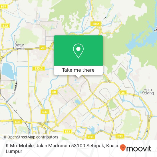 Peta K Mix Mobile, Jalan Madrasah 53100 Setapak
