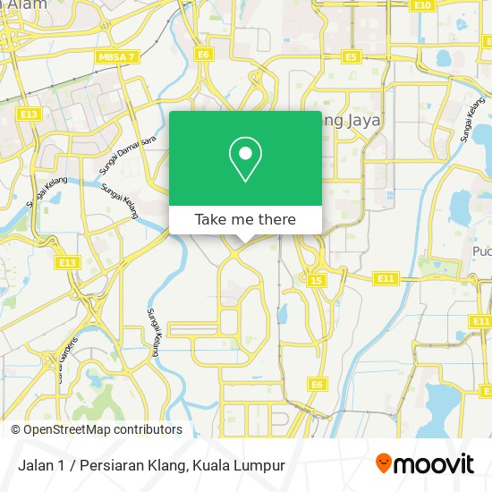 Jalan 1 / Persiaran Klang map