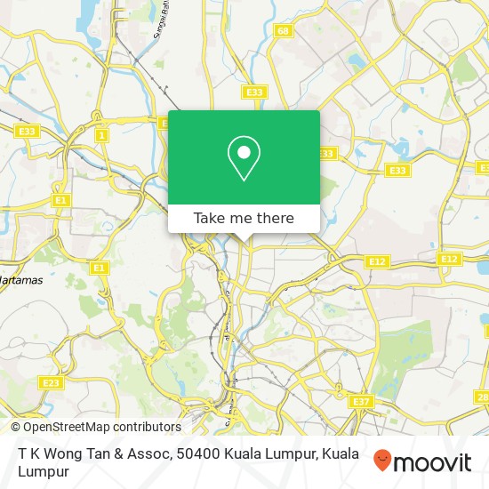 T K Wong Tan & Assoc, 50400 Kuala Lumpur map