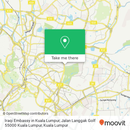 Iraqi Embassy in Kuala Lumpur, Jalan Langgak Golf 55000 Kuala Lumpur map