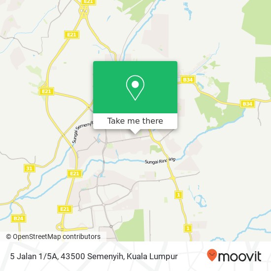 Peta 5 Jalan 1/5A, 43500 Semenyih