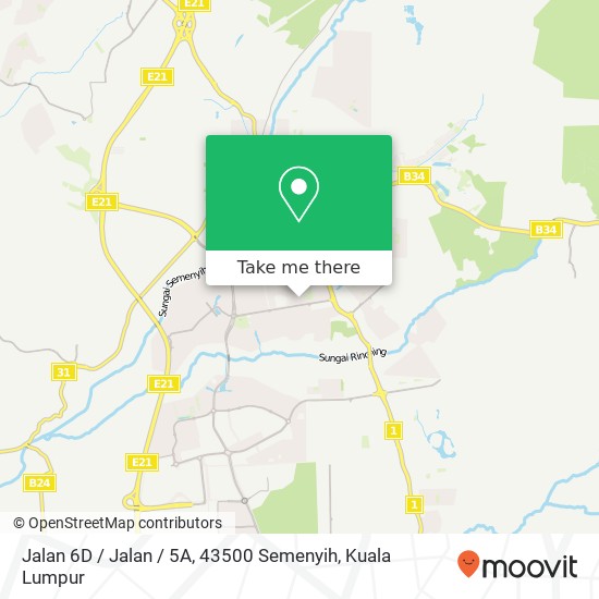 Jalan 6D / Jalan / 5A, 43500 Semenyih map