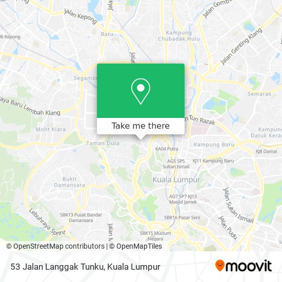 Peta 53 Jalan Langgak Tunku