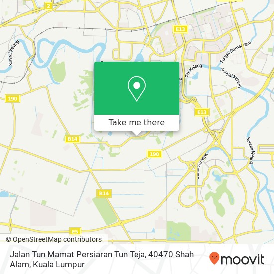 Jalan Tun Mamat Persiaran Tun Teja, 40470 Shah Alam map