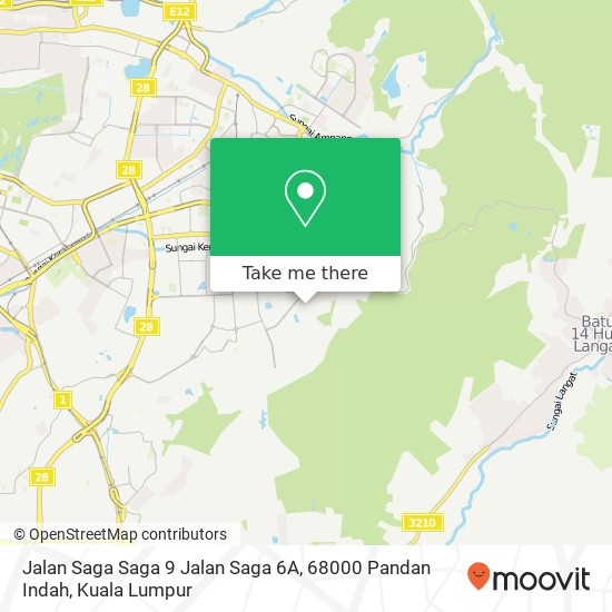 Jalan Saga Saga 9 Jalan Saga 6A, 68000 Pandan Indah map
