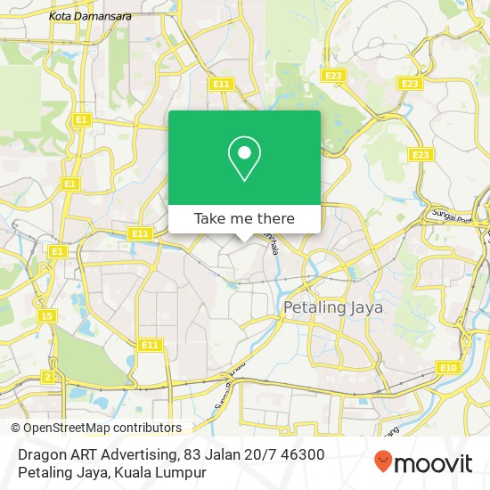 Dragon ART Advertising, 83 Jalan 20 / 7 46300 Petaling Jaya map