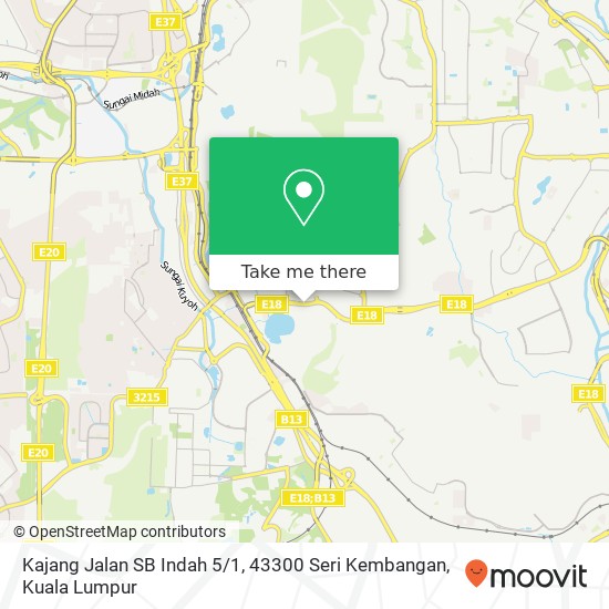 Kajang Jalan SB Indah 5 / 1, 43300 Seri Kembangan map