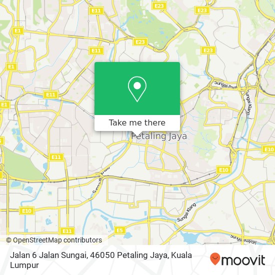 Peta Jalan 6 Jalan Sungai, 46050 Petaling Jaya