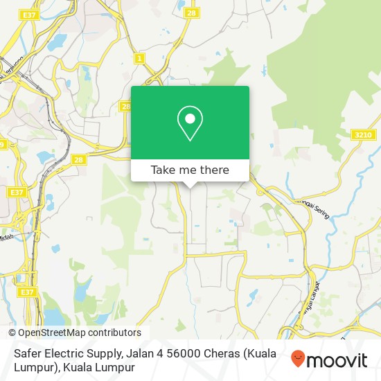 Peta Safer Electric Supply, Jalan 4 56000 Cheras (Kuala Lumpur)