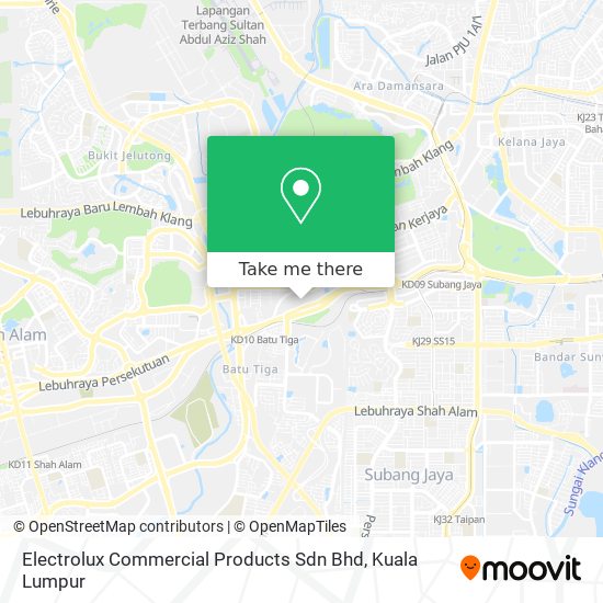 Electrolux Commercial Products Sdn Bhd map