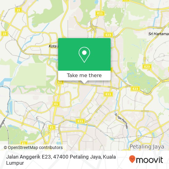 Peta Jalan Anggerik E23, 47400 Petaling Jaya