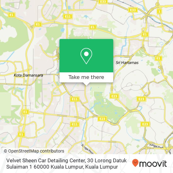 Peta Velvet Sheen Car Detailing Center, 30 Lorong Datuk Sulaiman 1 60000 Kuala Lumpur