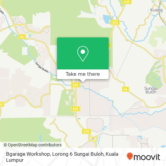 Peta Bgarage Workshop, Lorong 6 Sungai Buloh