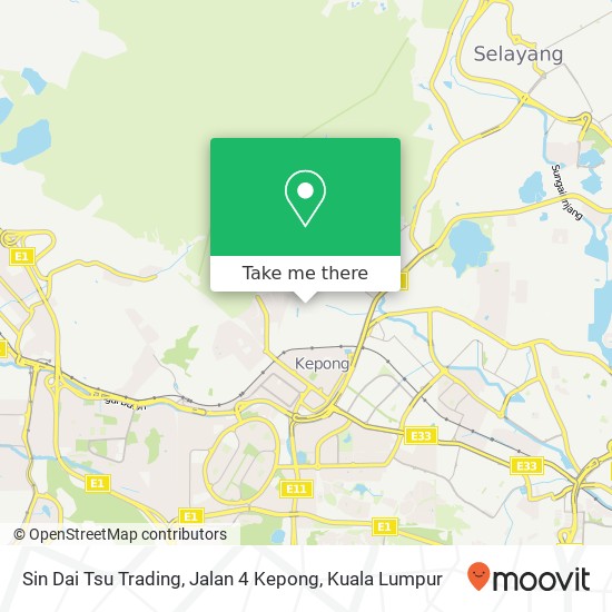 Peta Sin Dai Tsu Trading, Jalan 4 Kepong
