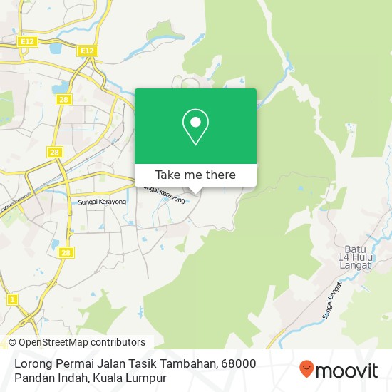 Lorong Permai Jalan Tasik Tambahan, 68000 Pandan Indah map