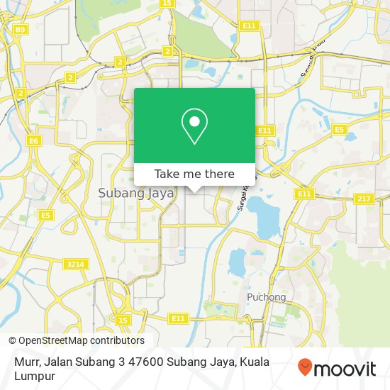 Peta Murr, Jalan Subang 3 47600 Subang Jaya